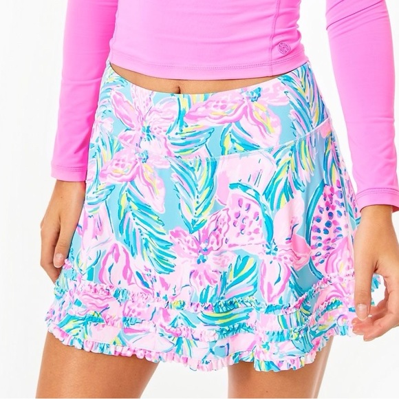 Lilly Pulitzer Luxletic Fionna Skort Blue Ibiza Gimme the Juice XL extra large - Picture 7 of 7